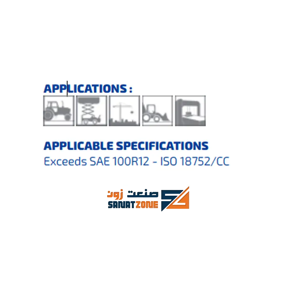 شیلنگ هیدرولیک چهار لا سیم 3/4" 280 بار hyso-flex 4K