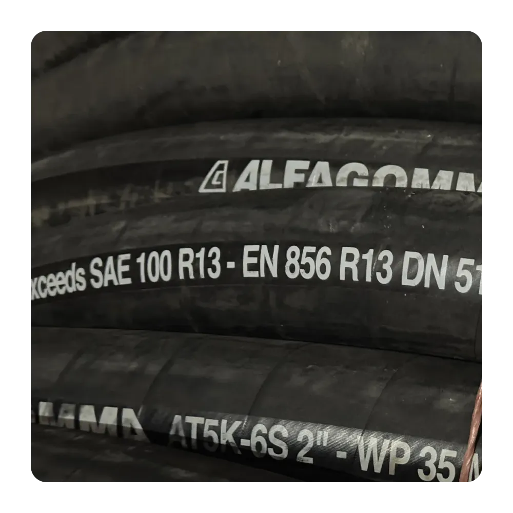 شیلنگ هیدرولیک شش لا سیم ALFAGOMMA AT5K-6S (350 بار Dn51)