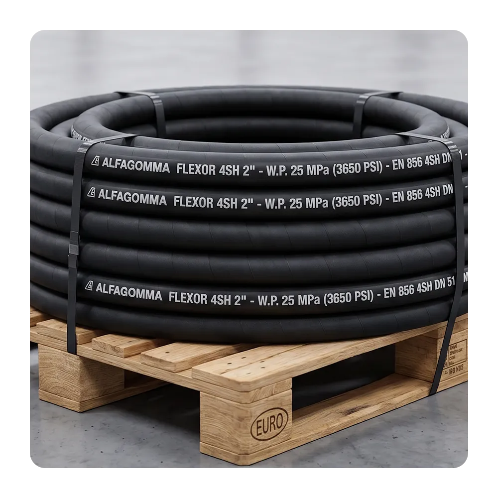 شیلنگ هیدرولیک چهار لا سیم Alfagomma FLEXOR 4sh (250 بار Dn51)