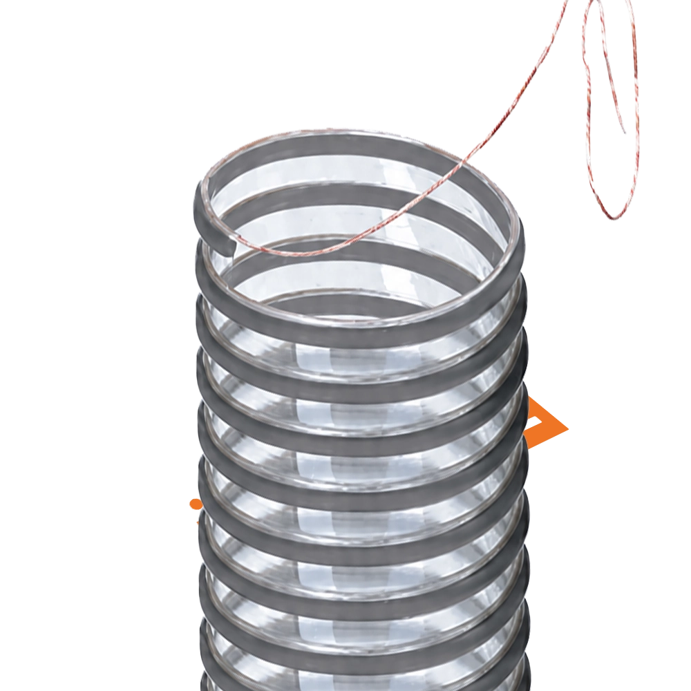 لوله خرطومی طوسی شفاف AIRFLEX PU (DN102)