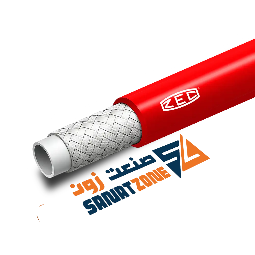 شیلنگ ترموپلاستیک قرمز دو لا نخ داخل تفلون 3/8" CRP 1010HBR