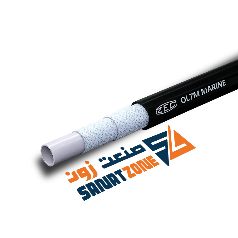 شیلنگ ترموپلاستیک مشکی سه لا نخ داخل تفلون 1/4 "zec ol7m