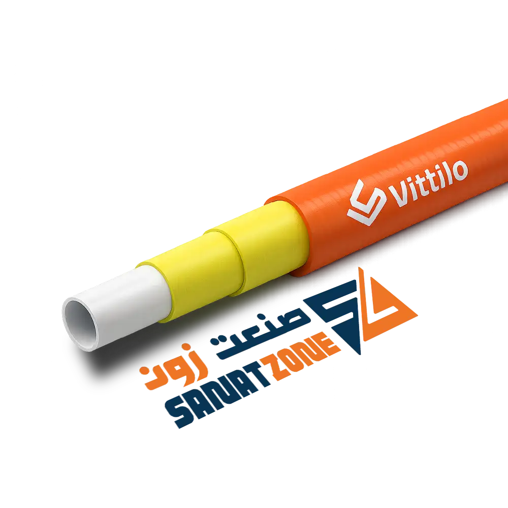 شیلنگ ترموپلاستیک دو لا نخ داخل تفلون 3/8"  Vitillo TEKNO