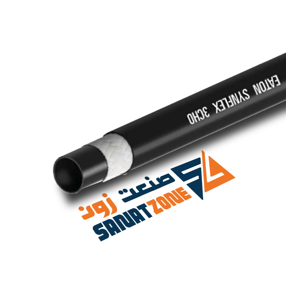 شیلنگ ترموپلاستیک مشکی دو لا نخ داخل تفلون 3/16" EATON 3cho