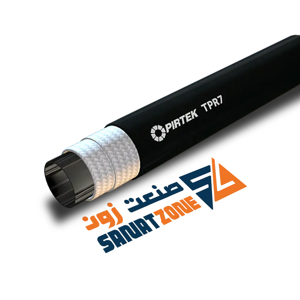 شیلنگ ترموپلاستیک مشکی دو لا نخ داخل تفلون 1/8" Pirtek tpr7